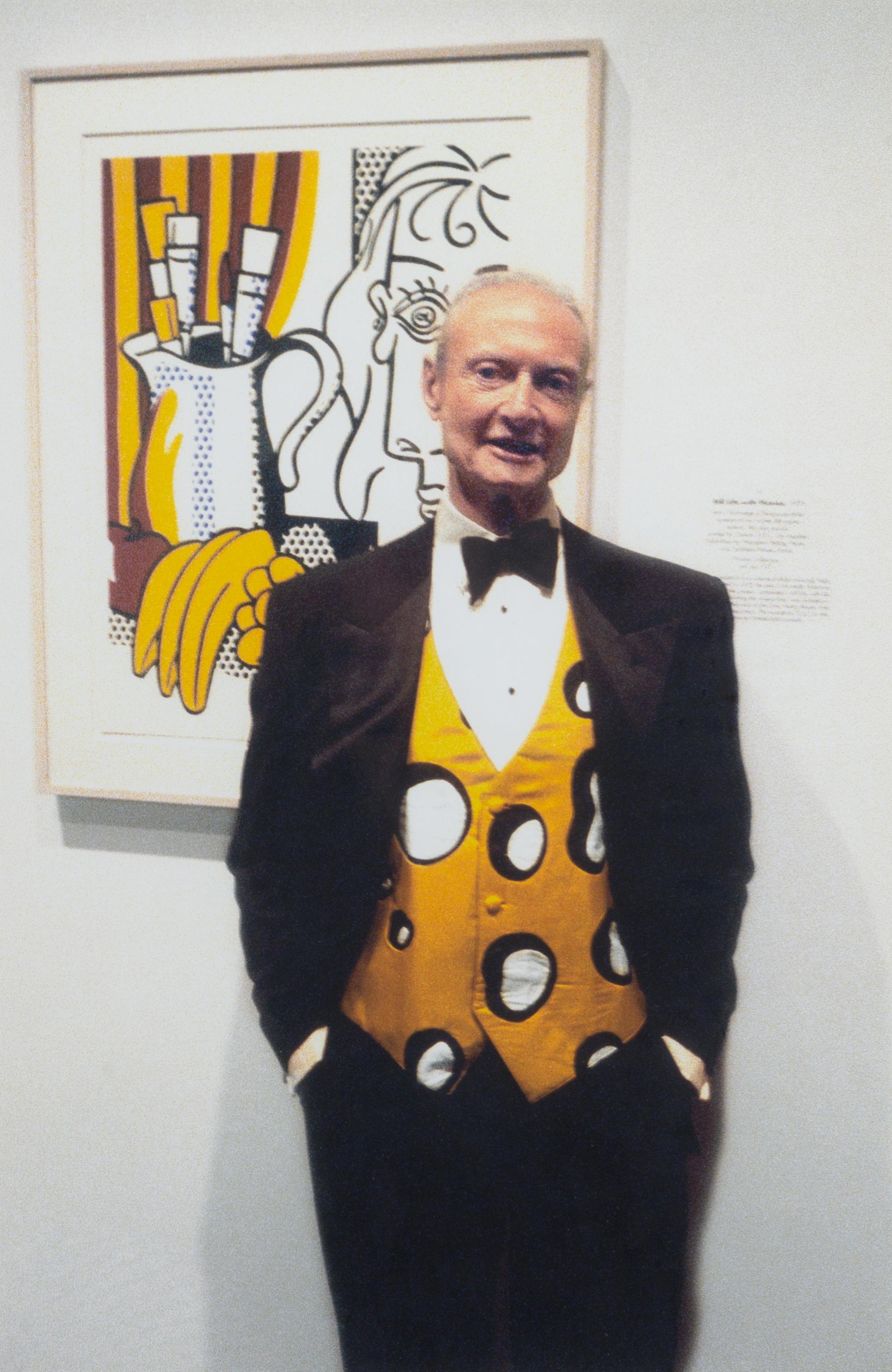 Group of 4 Portraits of Artists (including Jasper Johns, Roy Lichtenstein, Andy Warhol with Russell Means, and an unknown artist's hand with sketchbook)