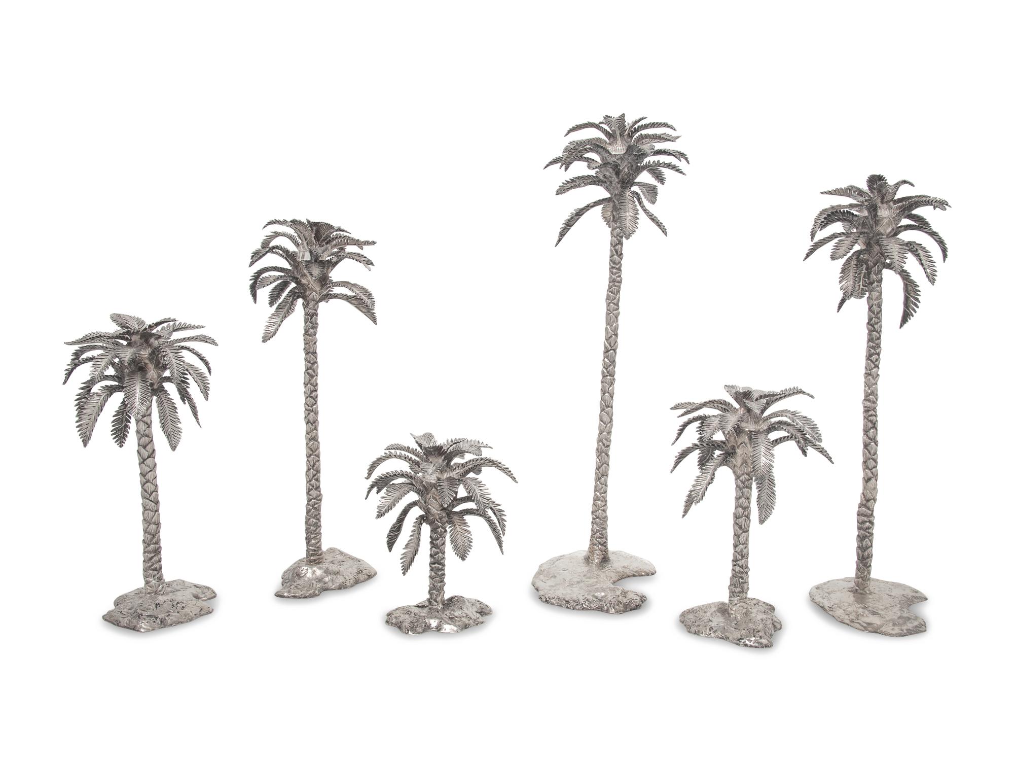 A Set of Six Patrick Mavros Silver Candlesticks