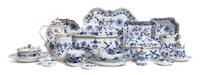 An Assembled Meissen Porcelain Dinner Service, Width of widest 14 inches.