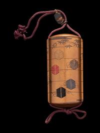 A Japanese Gold Lacquer Four-Case Inro