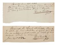 [AMERICAN COLONIZATION SOCIETY]. A group of 3 items related to American Colonization Society agents Ebenezer BURGESS and David CHRISTY. Ca 1830s.