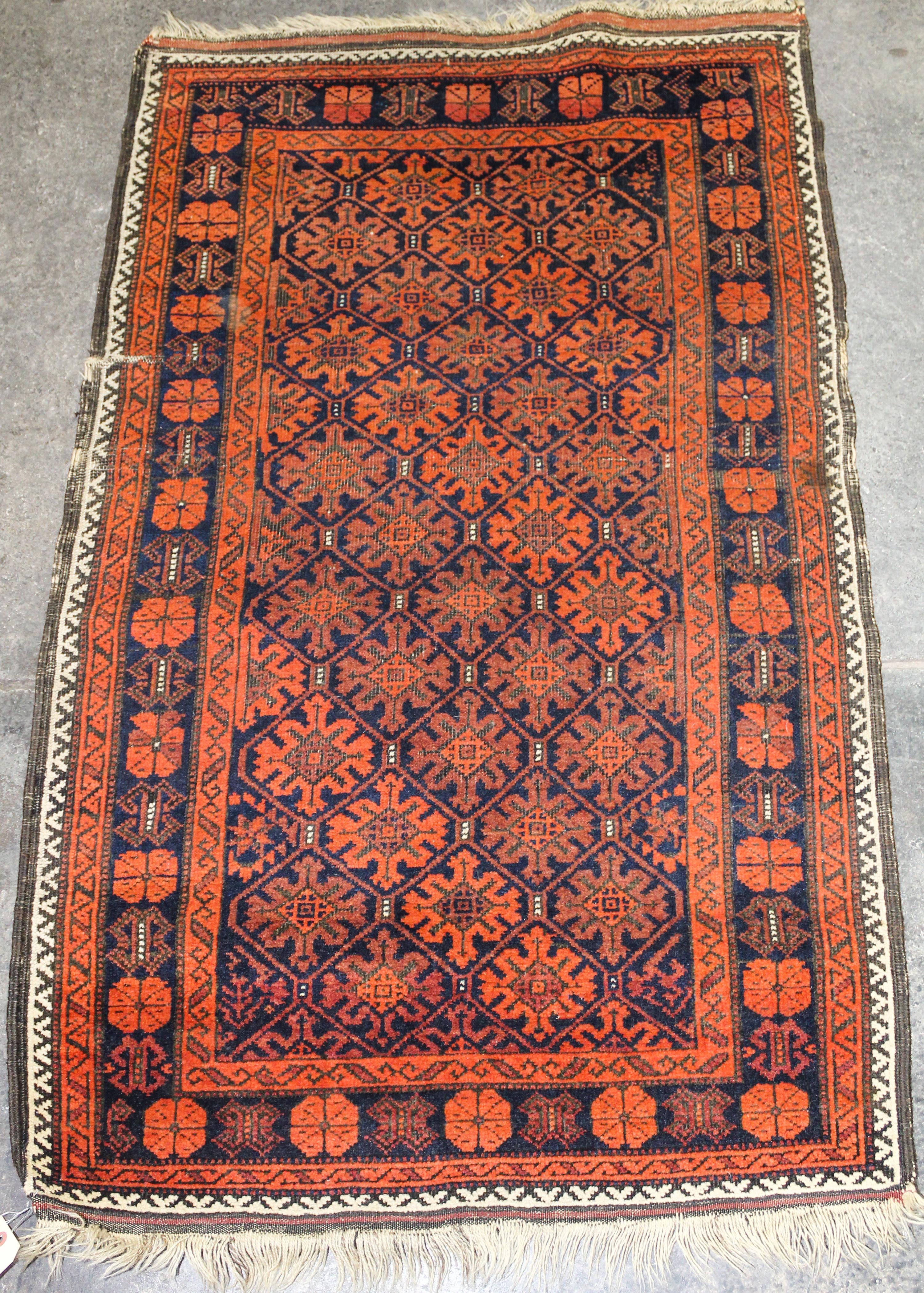 A Caucasian Wool Rug 4 feet 4 inches x 2 feet 8 inches. — EARLY 20TH CENTURY