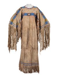 Sioux Beaded Hide Dress, with Elk Teeth