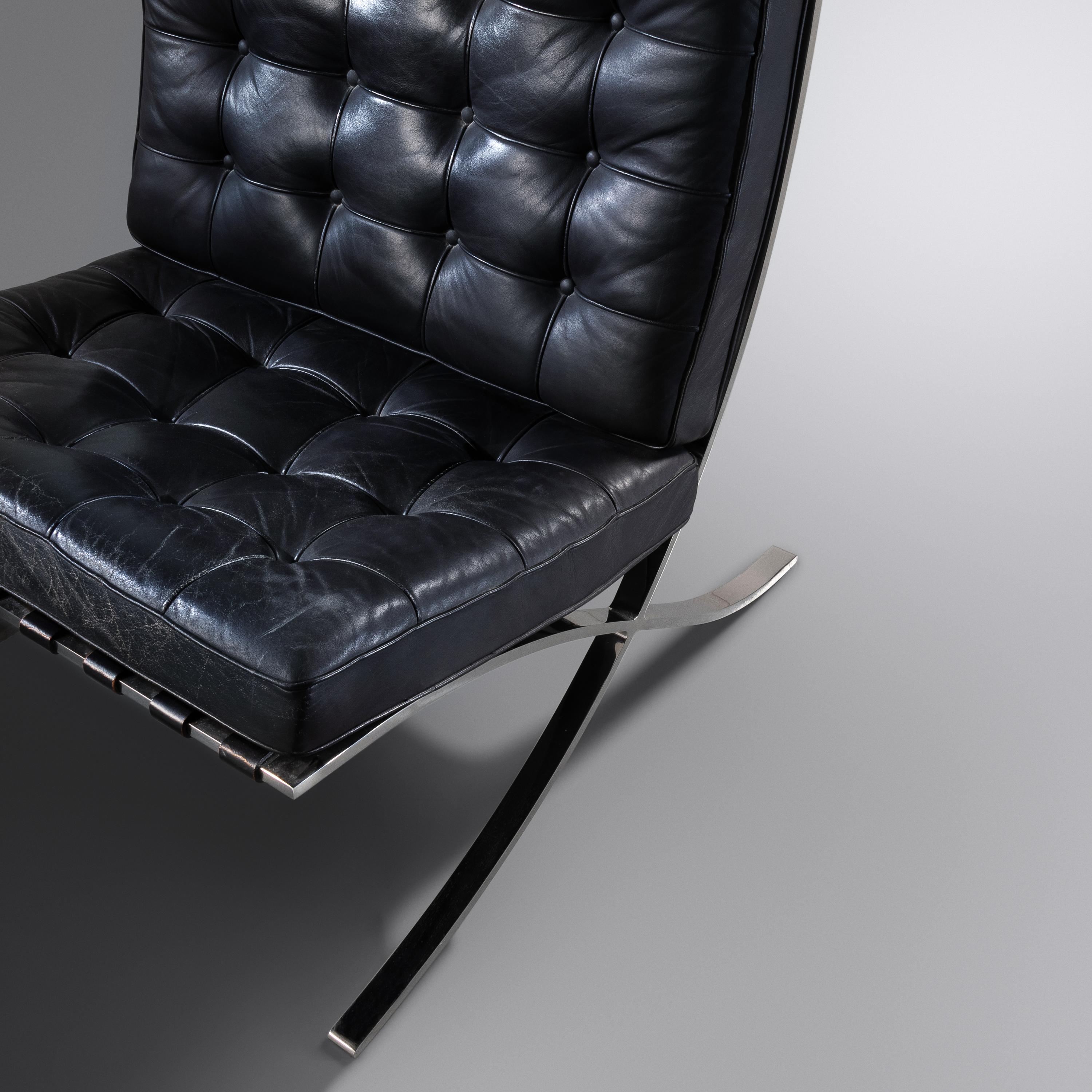 Pair of Barcelona Chairs Knoll International, USA