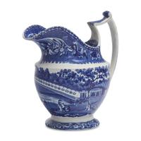 A Group of Staffordshire Historical Blue Upper Ferry Bridge Over the River Schuylkill Transferware, Joseph Stubbs, Burslem, 1790-1829