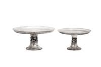 Two American Silver Jensen Style Compotes