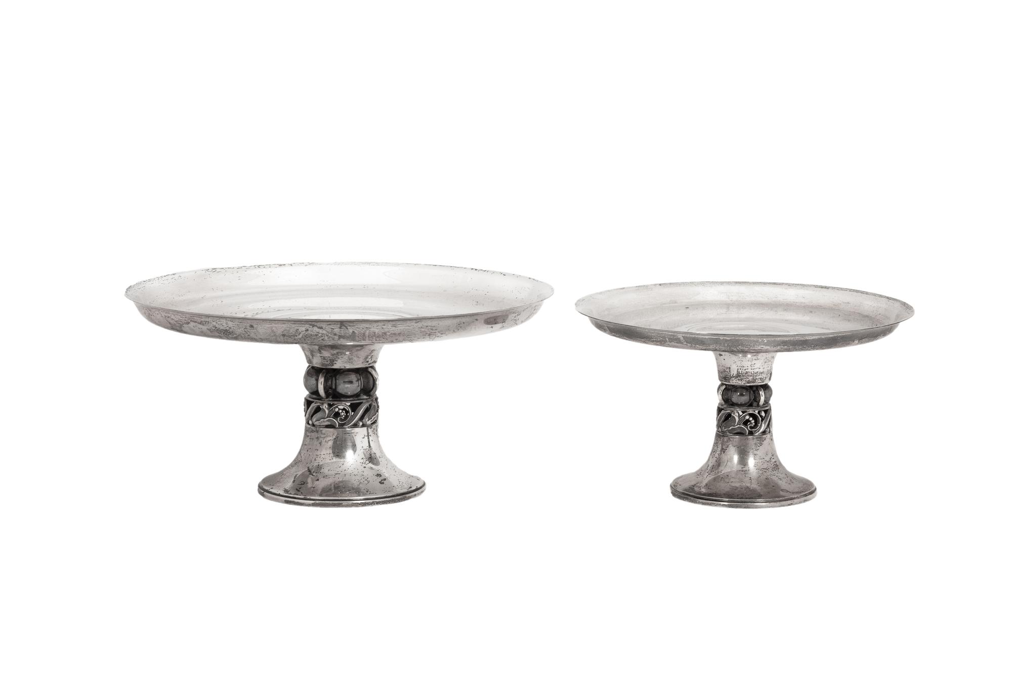 Two American Silver Jensen Style Compotes