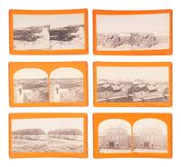 [CIVIL WAR]. A group of 24 stereoviews featuring scenes around Virginia including artillery, fortifications, Confederate prisons, and other subjects. Hartford, CT: Taylor & Huntington, ca 1890s.
