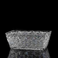 A Brilliant-Period Cut Glass Rectangular Bowl
