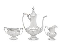 An American Silver Three-Piece Coffee Service