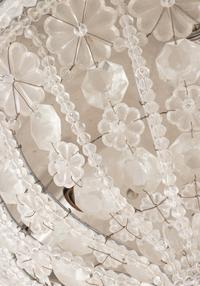 A Beaded Flush-Mount Chandelier in the Style of Maison Baguès