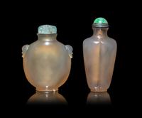 Two Chinese Agate Snuff Bottles