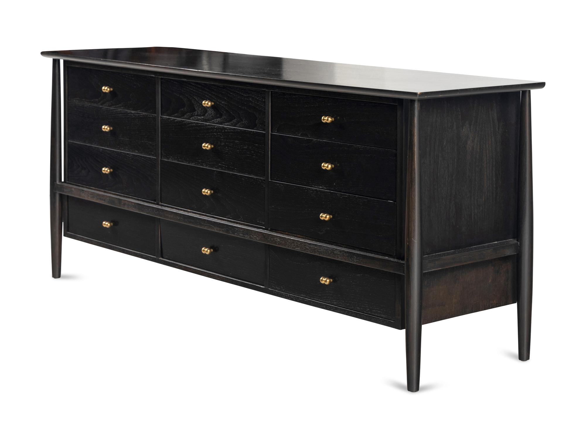 A Contemporary Ebonized Chest of Drawers