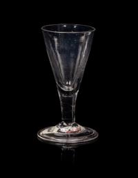 A Group of Three English Wine Stems and an American Wine Stem