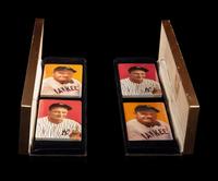 A Group of Two 1973 Smithsonian Baseball Playing Card Factory Sets Featuring Babe Ruth and Lou Gehrig