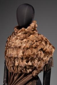 Cashmere and Rabbit Fur Shawl, Attributed to J. Mendel