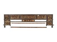 A Chinese Carved and Painted Panel
