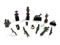 14 Egyptian Bronze Figures and Items