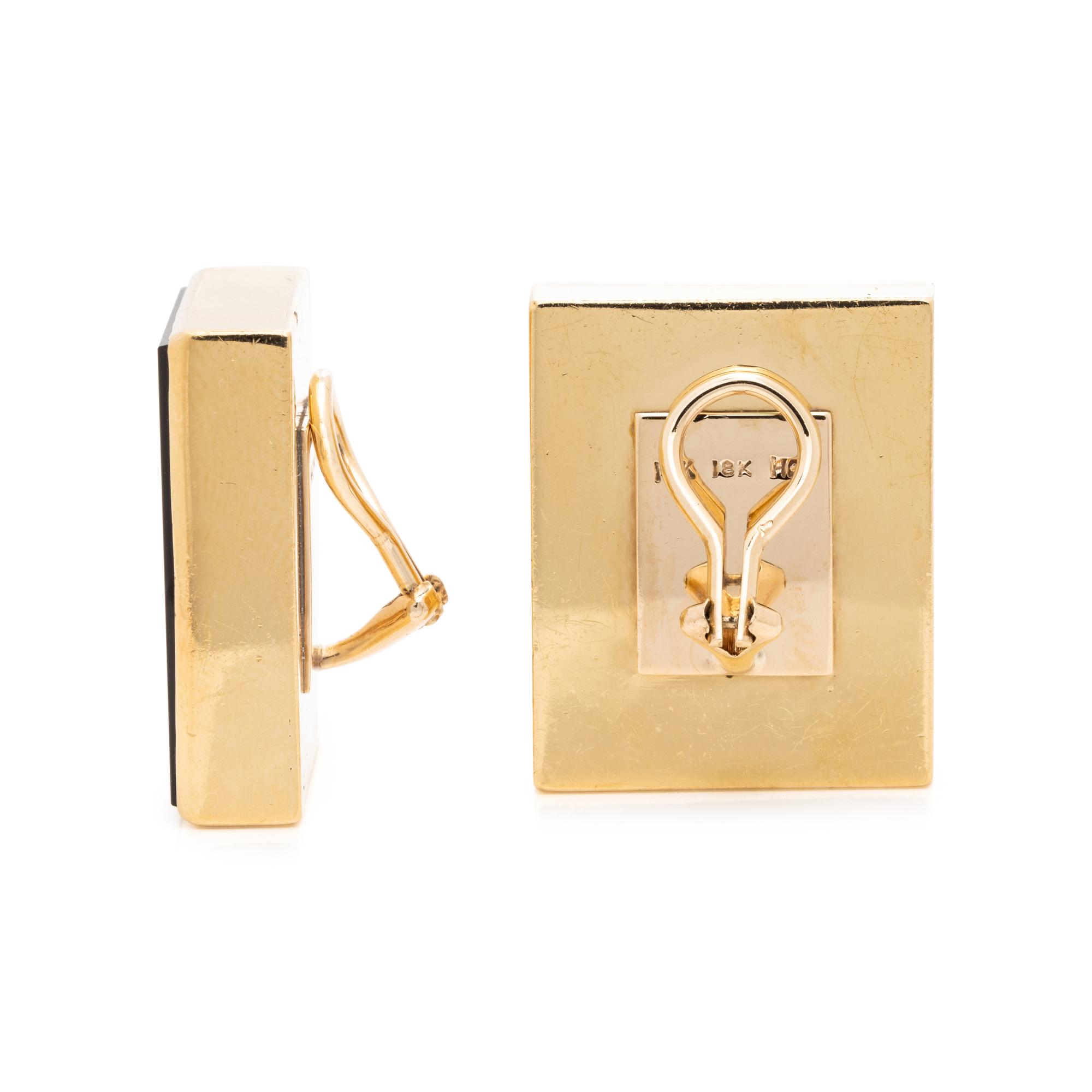 COLLECTION OF YELLOW GOLD AND ONYX JEWELRY