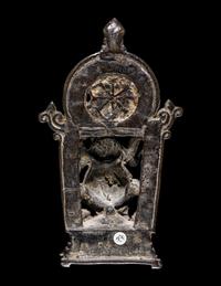 An Indian Bronze Ganesha, Enthroned