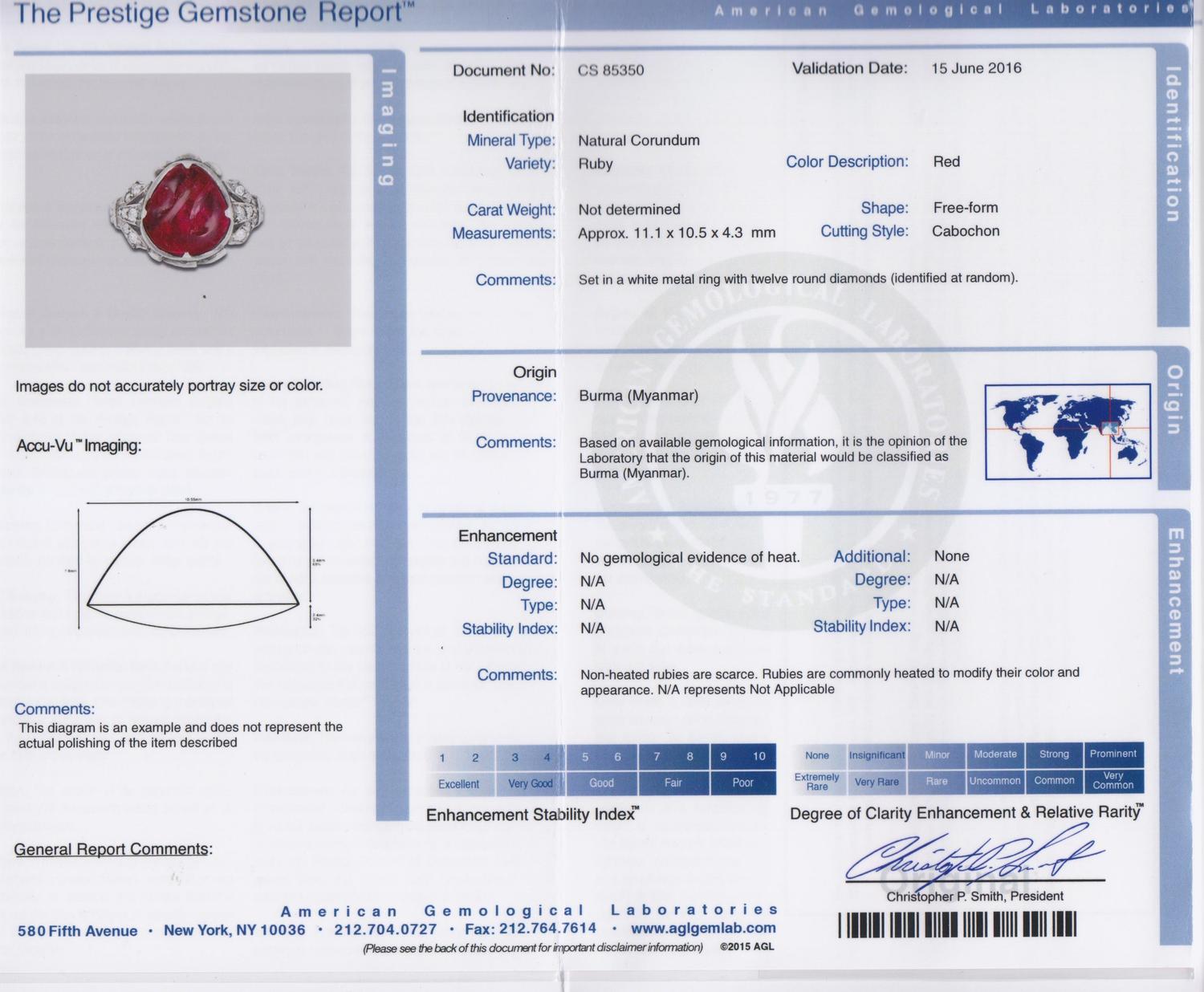 An 18 Karat White Gold, Burmese Ruby and Diamond Ring, 2.30 dwts.