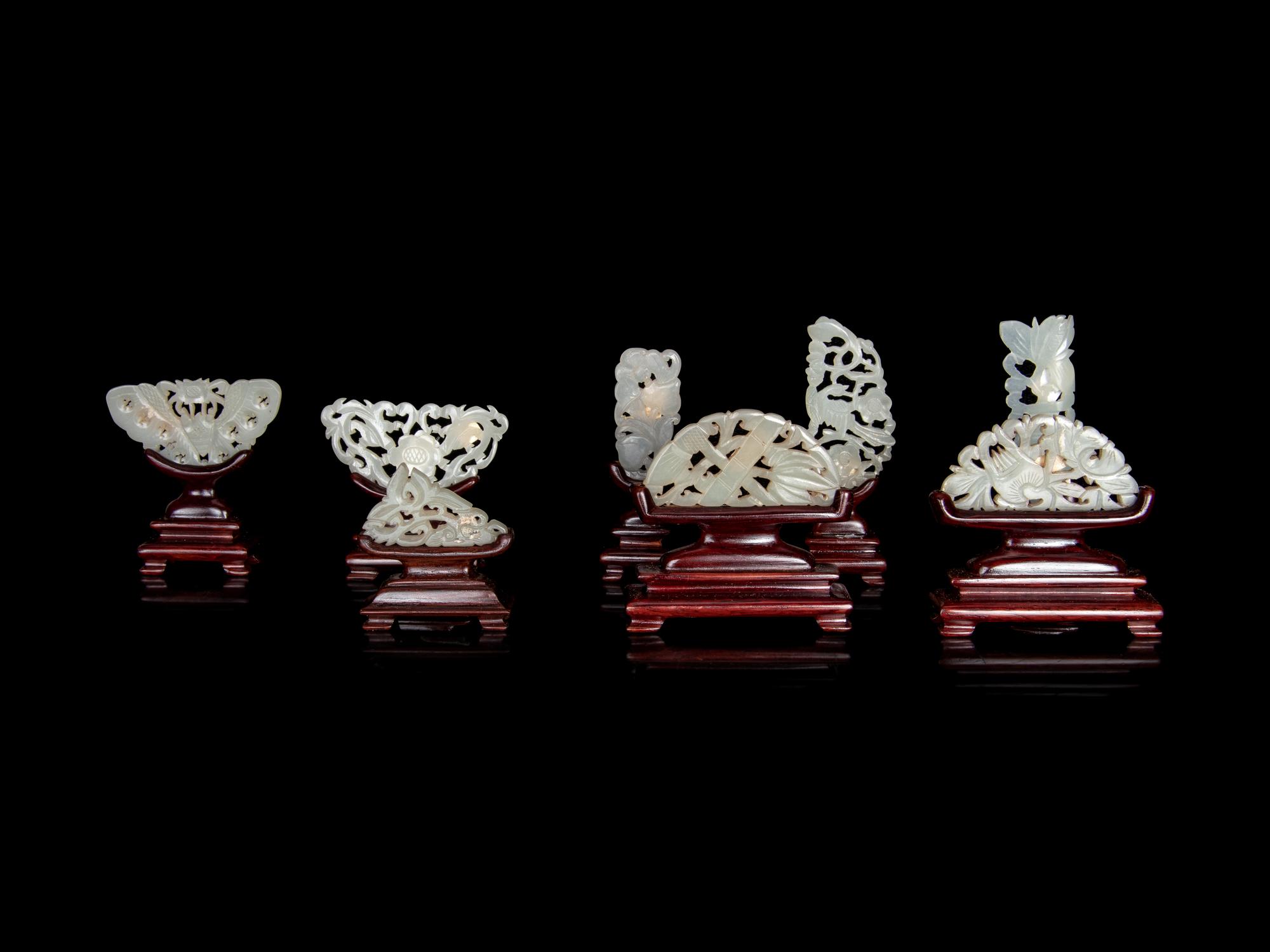 15 Chinese Reticulated Jade and Jadeite Pendants