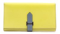 An Hermes Bearn Bicolor Trifold Wallet,