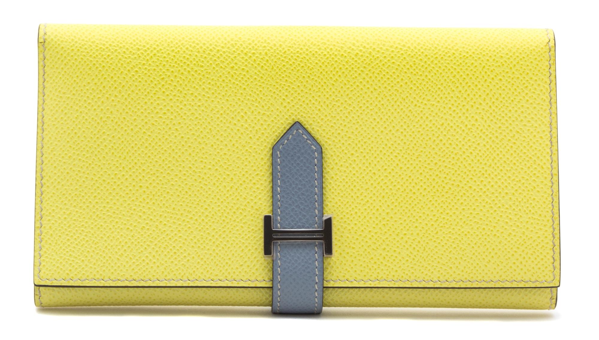 An Hermes Bearn Bicolor Trifold Wallet,