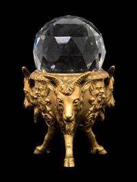 A Neoclassical Gilt Bronze Small Coupe with a Cut Glass Ornament
