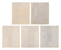 A group of five photographs depicting the grounds of Versailles ( Cours d'Honneur, Versailles , 1901; La Vénus accroupie, par Coysevox (Versailles) , 1902; Versailles - Bassin de Neptune, 1902; Versailles - l'Orangerie, 1903; Grand Trianon - le Buffet , 1906)