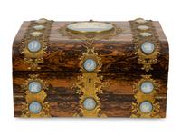 A Victorian Jasperware and Calamander Sewing/Writing Box by Mechi & Bazin
