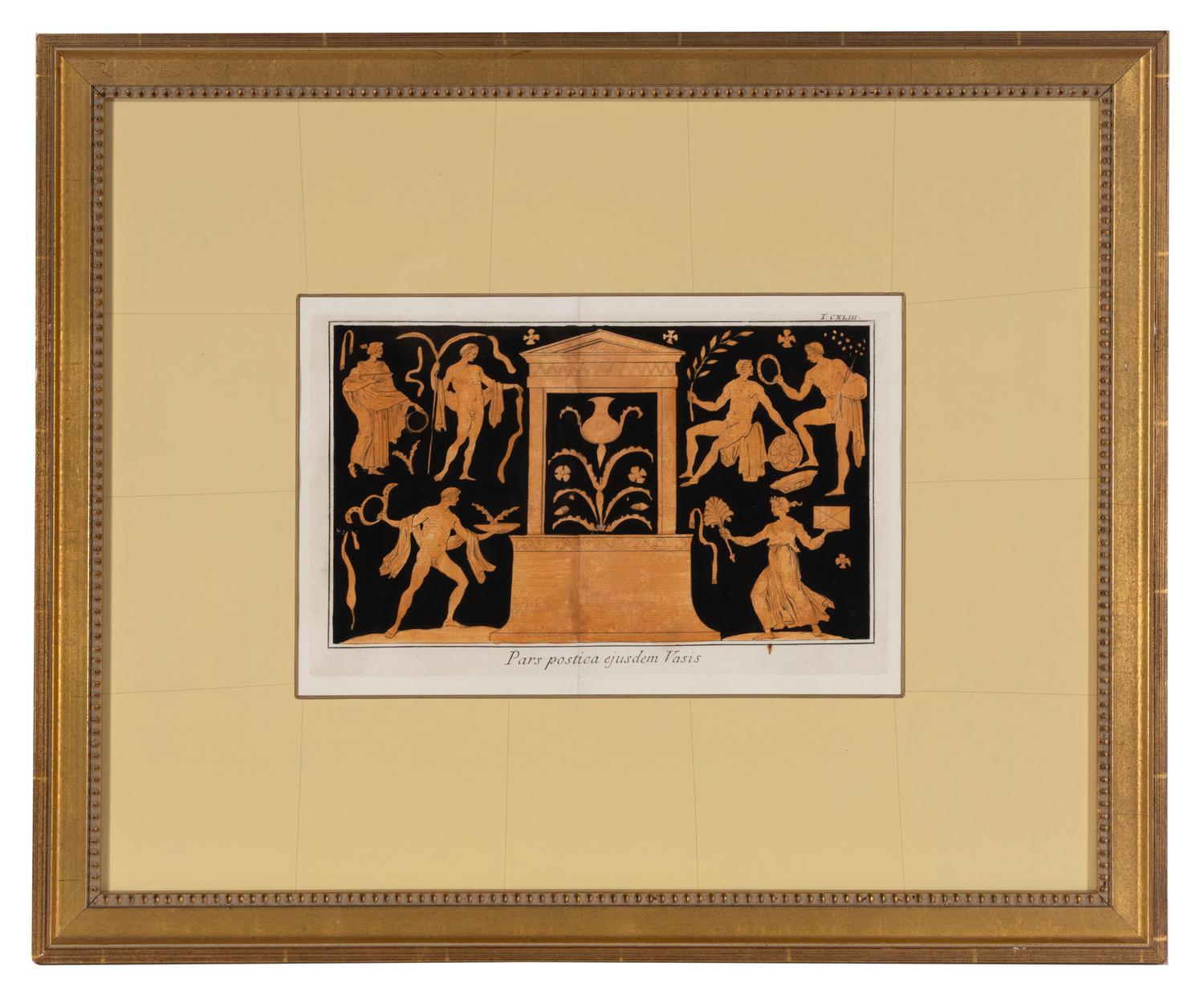 A Group of Eight Hand-Colored Engravings of Vase Designs