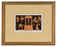 A Group of Eight Hand-Colored Engravings of Vase Designs