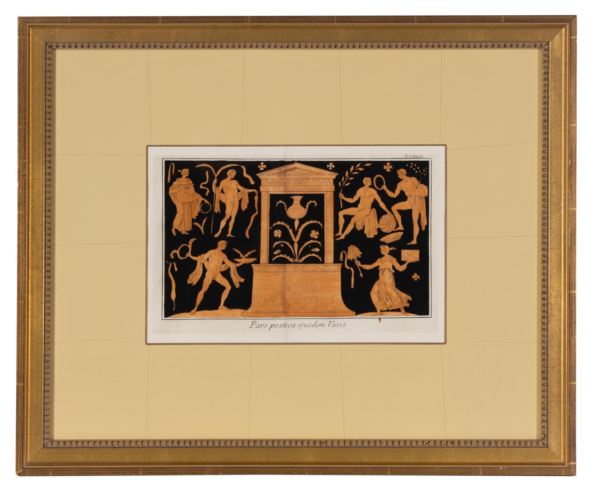 A Group of Eight Hand-Colored Engravings of Vase Designs