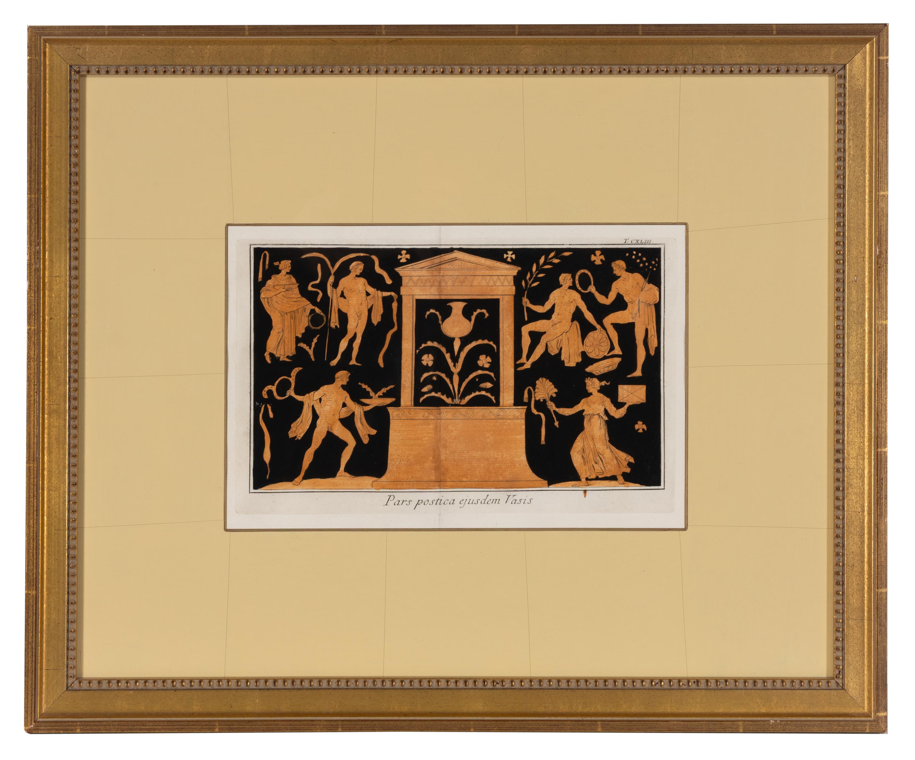A Group of Eight Hand-Colored Engravings of Vase Designs