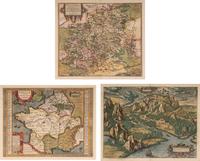 [MAPS]. ORTELIUS, Abraham (1527-1598). A group of 3 engraved maps with hand-coloring, comprising: