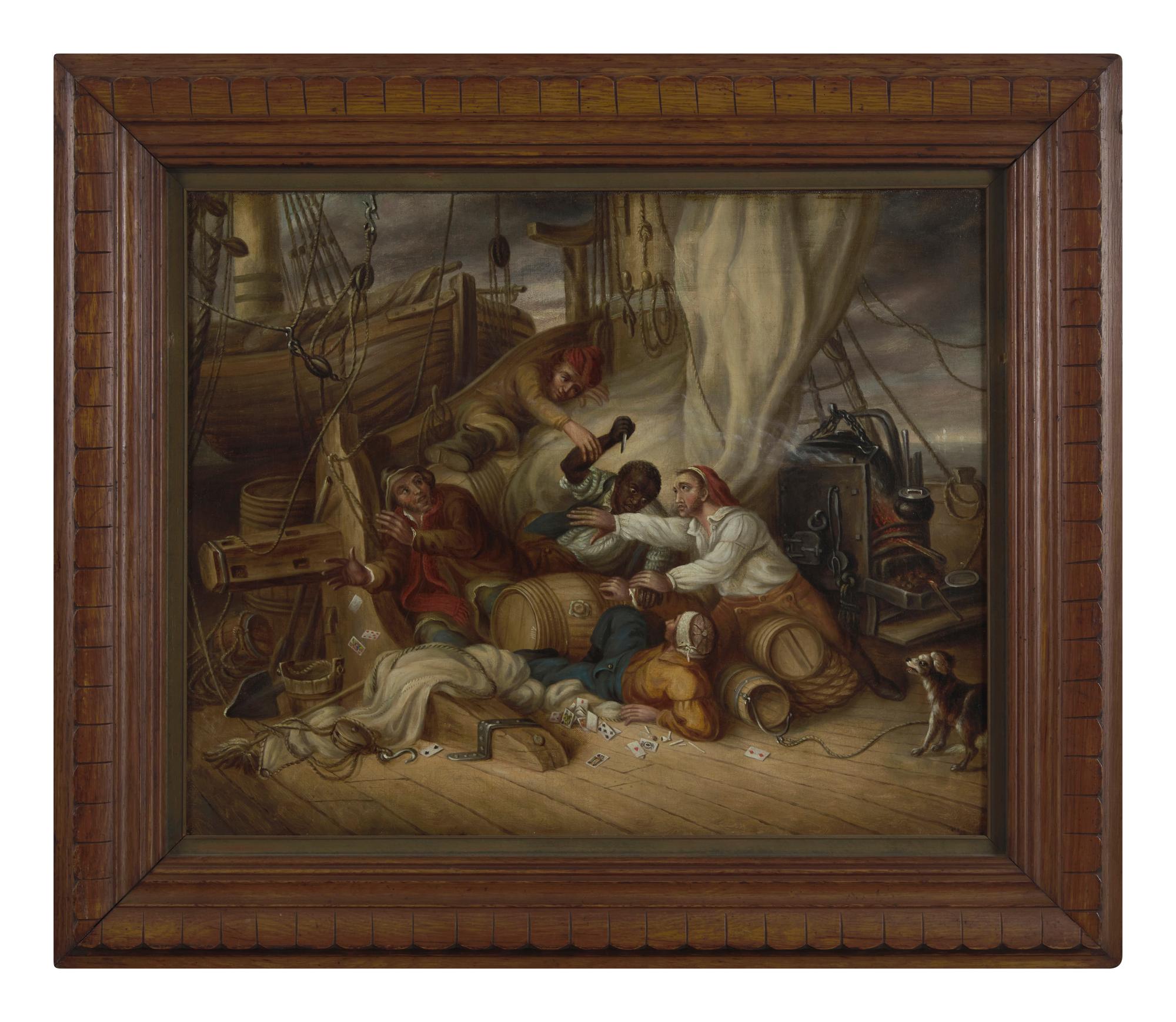 American School 19th Century, Gambling on Deck