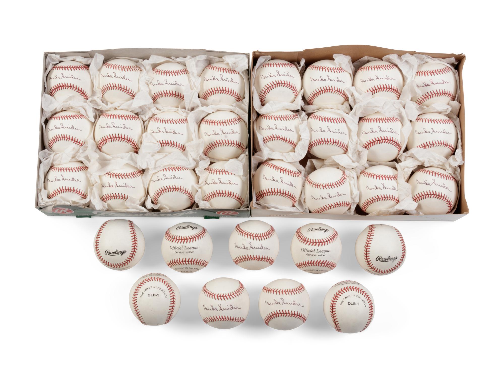 A Group of 33 Duke Snider Signed Baseballs,