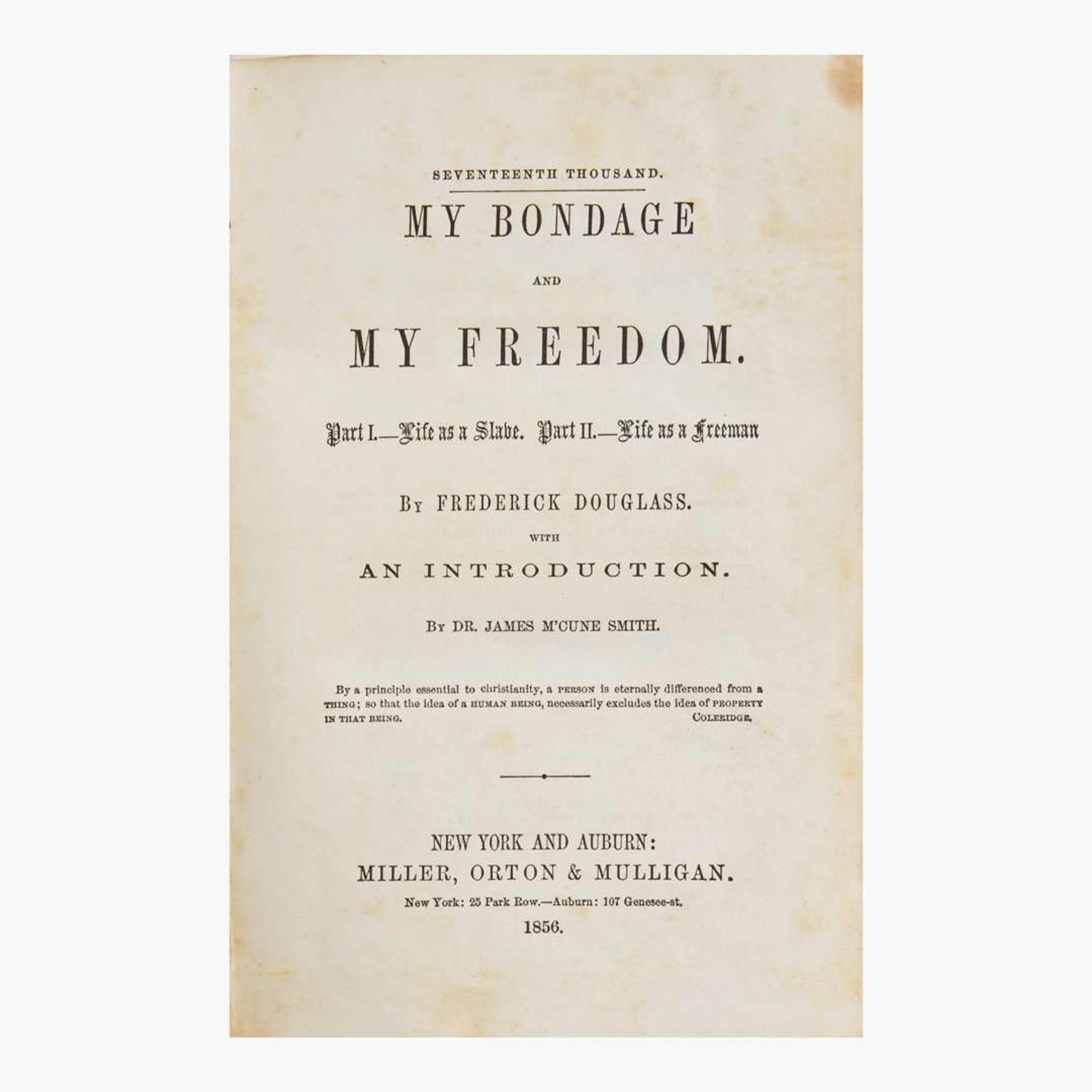 [African-Americana] Douglass, Frederick My Bondage and My Freedom