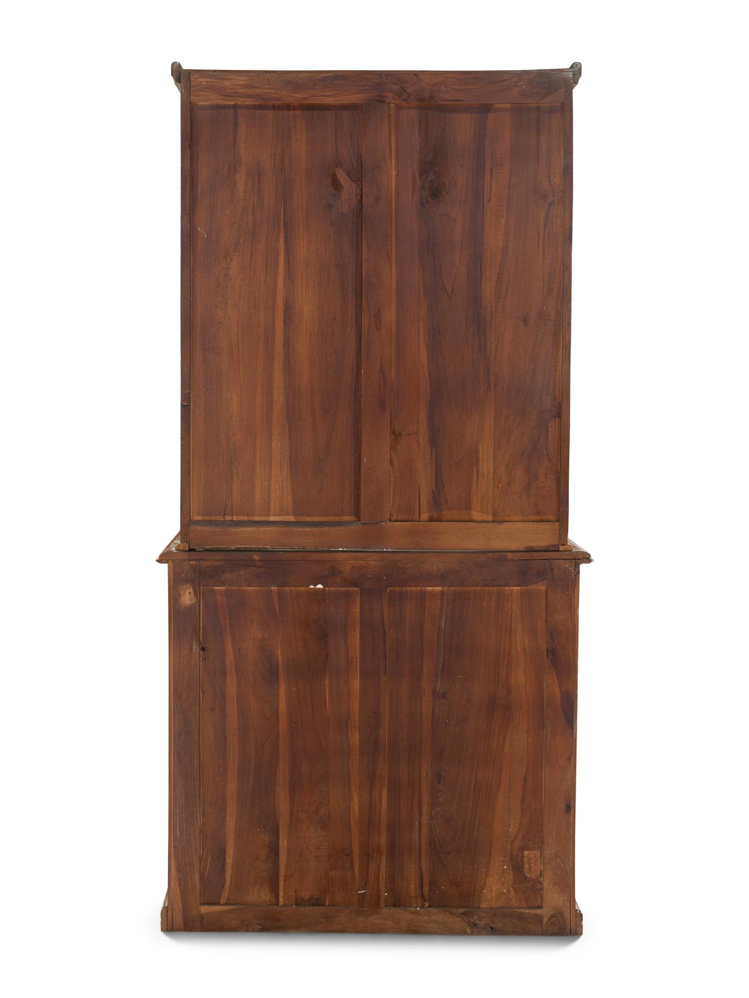 A Scandinavian Painted Step-Back Cupboard