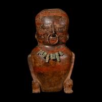 A Cauca Funerary Vessel in the Form of a Male Figure