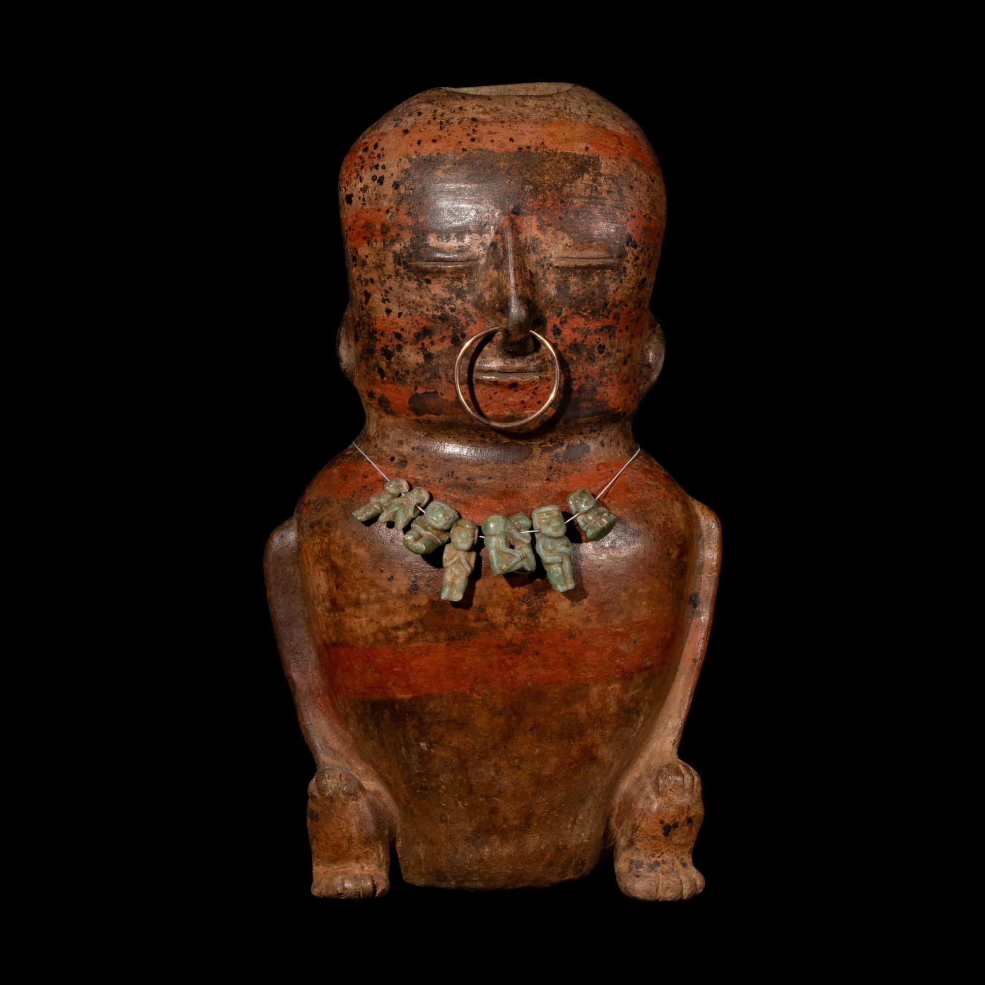 A Cauca Funerary Vessel in the Form of a Male Figure