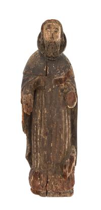A Carved Wood Figure of a Saint Height 28 3/4 inches. — 17TH/18TH CENTURY