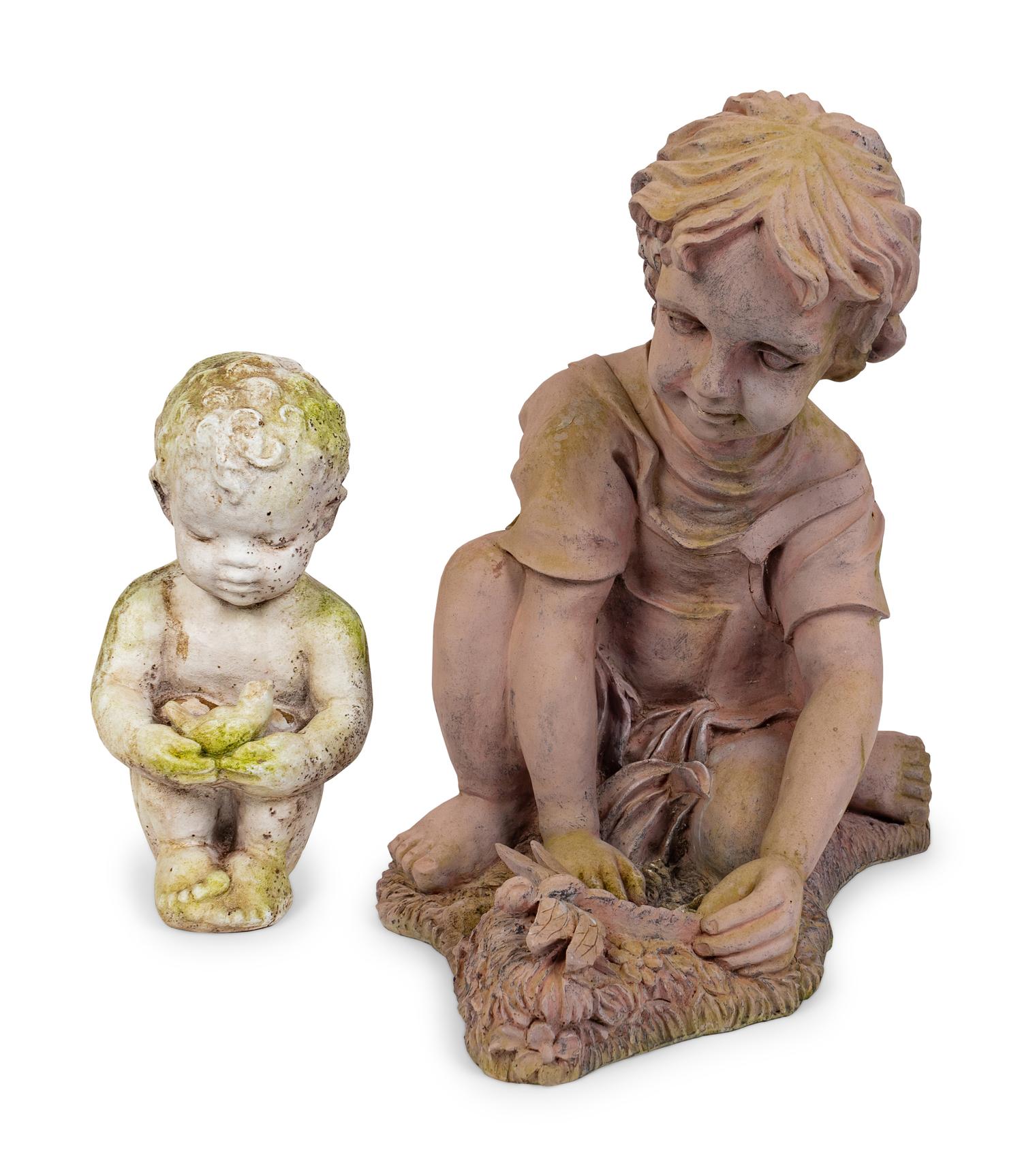 Two Composition Garden Figures