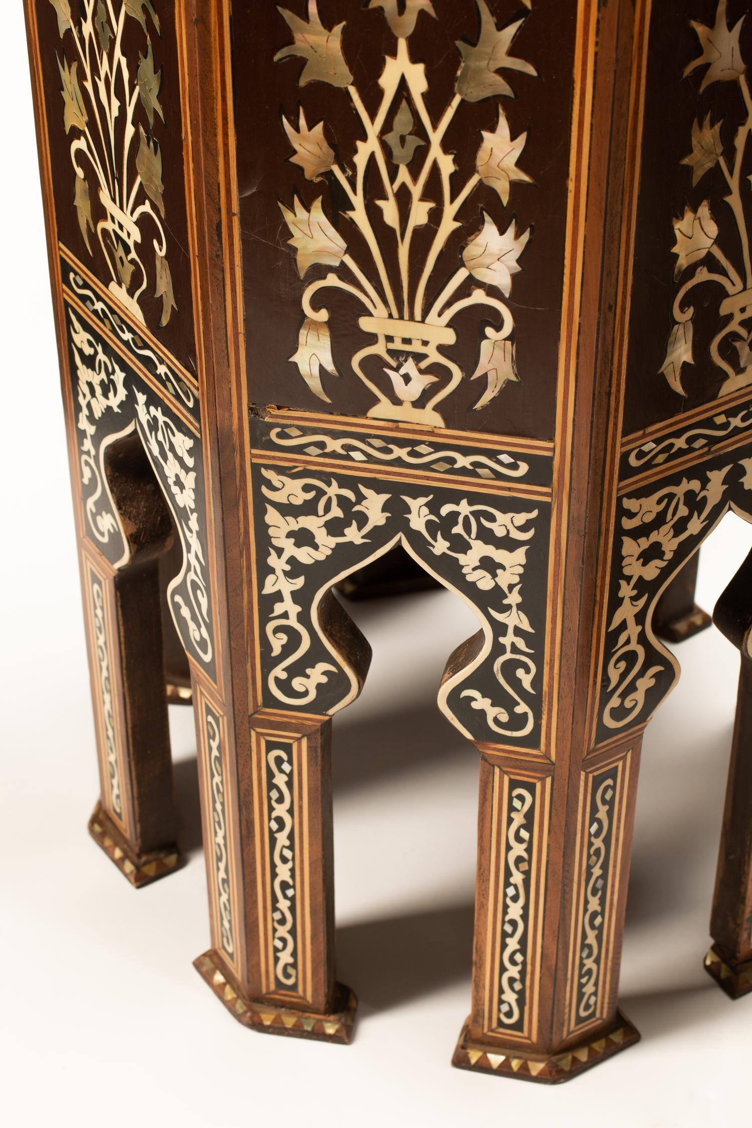 A Pair of Moorish Style Marquetry Tables