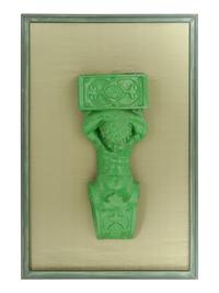 A Pair of Green-Painted Papier Mâché Figural Hanging Jardinières