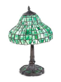 A Leaded Glass Table Lamp