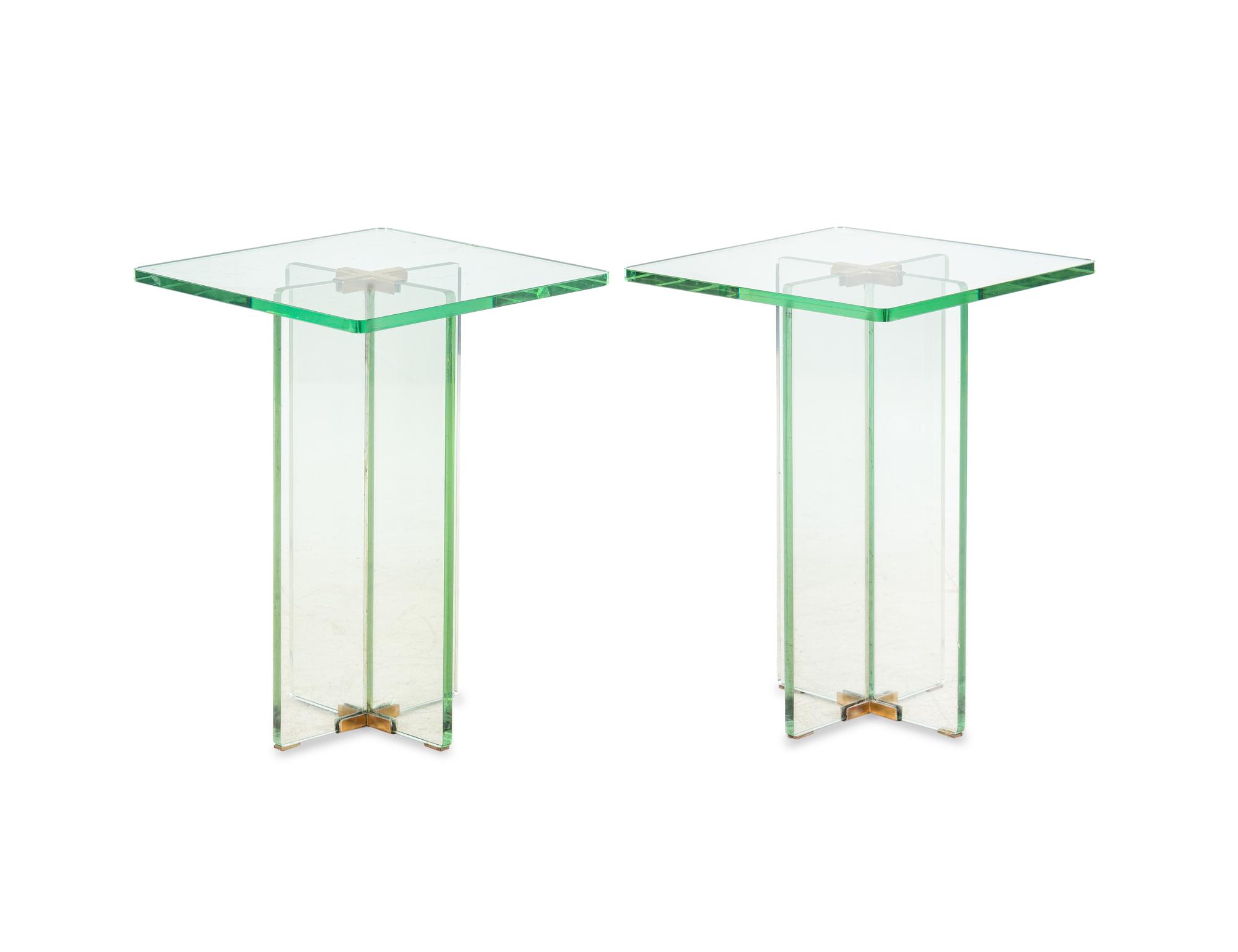 Pair of Side Tables in the Style of Fontana Arte