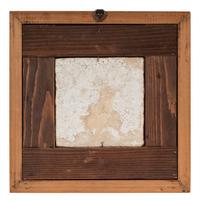 A Set of Five Framed Puce Delft Tiles