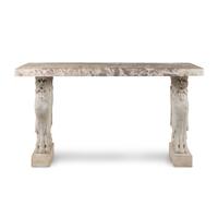 A Neoclassical Carved Marble Console Table